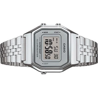 CASIO นาฬิกาข้อมือ CASIO รุ่น LA680WA-7DF วัสดุสเตนเลสสตีล สีเงิน