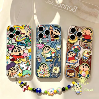 เคสฤดูร้อนใหม่ ลายชินจัง+สร้อยข้อมือ OPPO A6 A5i A5 A38 A3 X pro A60 A18 A78 A77 F31 A57 A7 A55 A15 A16 A79 A98 A78 A15