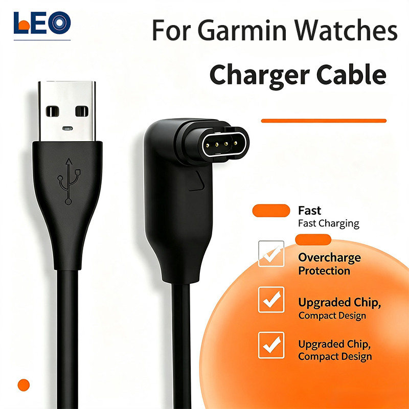 สายชาร์จ USB C สำหรับ Garmin Forerunner 45 55 245 255 265 745 945 955 965, Vivoactive 3 4S, Venu 2, Fenix 8 7 7S 7X 6 5