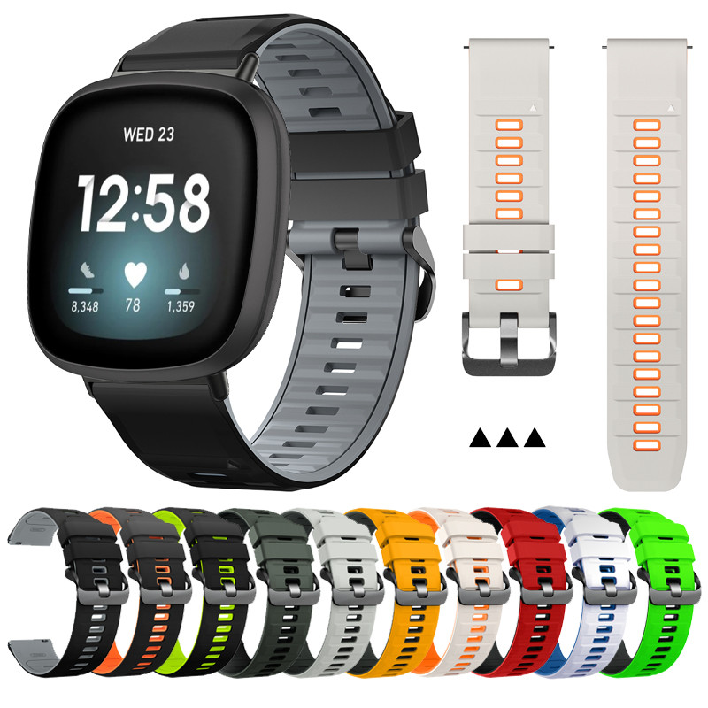 สายรัดข้อมือซิลิโคนสําหรับวิ่งสําหรับเล่นกีฬาสําหรับ Fitbit Versa 4 3 2 Lite Fibit Sence 2