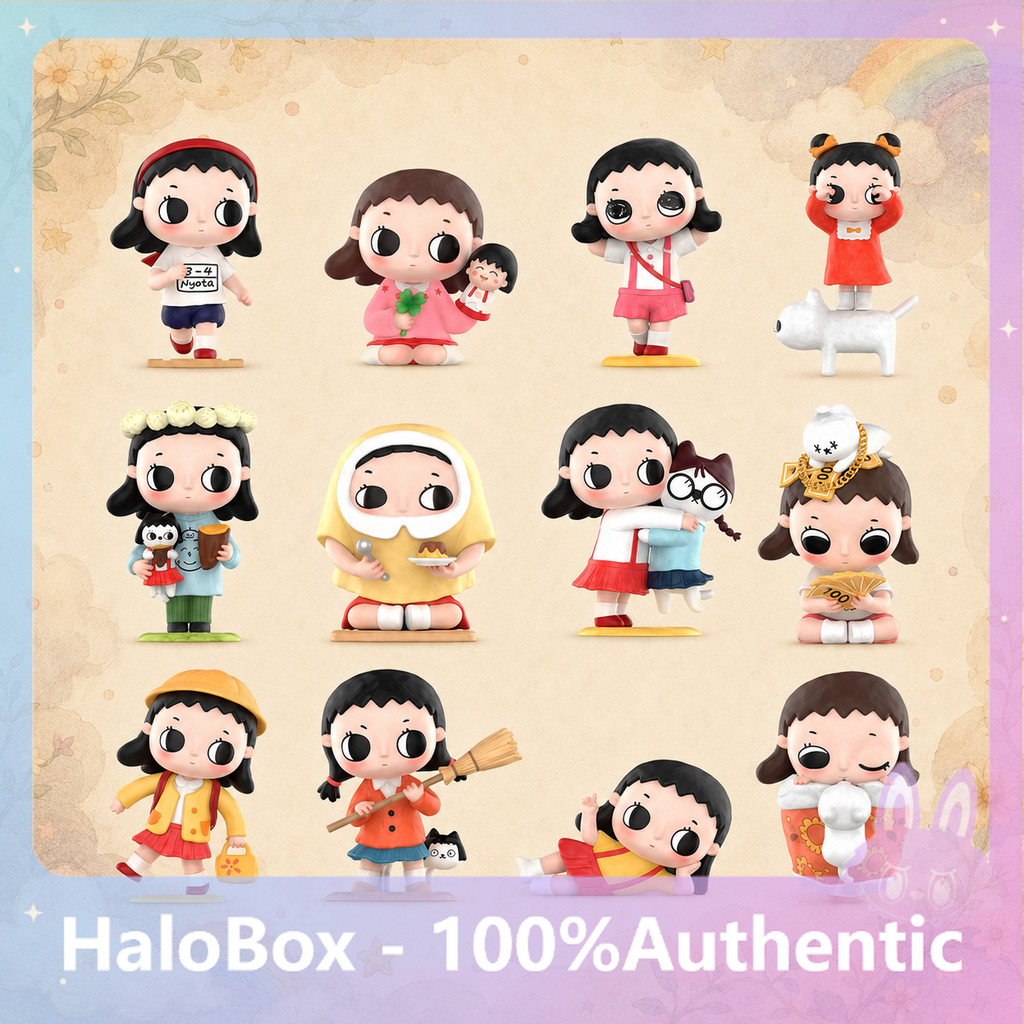 P POPMART Nyota x Cherry Maruko Joint Series Figure-Made Mystery Box เครื่องประดับของแท้
