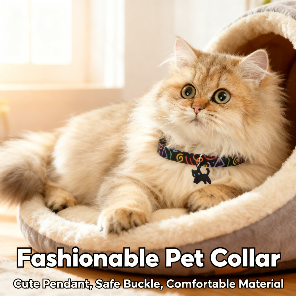 Rantai Kucing Collar Kucing สร้อยคอสัตว์เลี้ยง กระดิ่งลูกแมว ปลอกคอ Rop ถักปรับได้