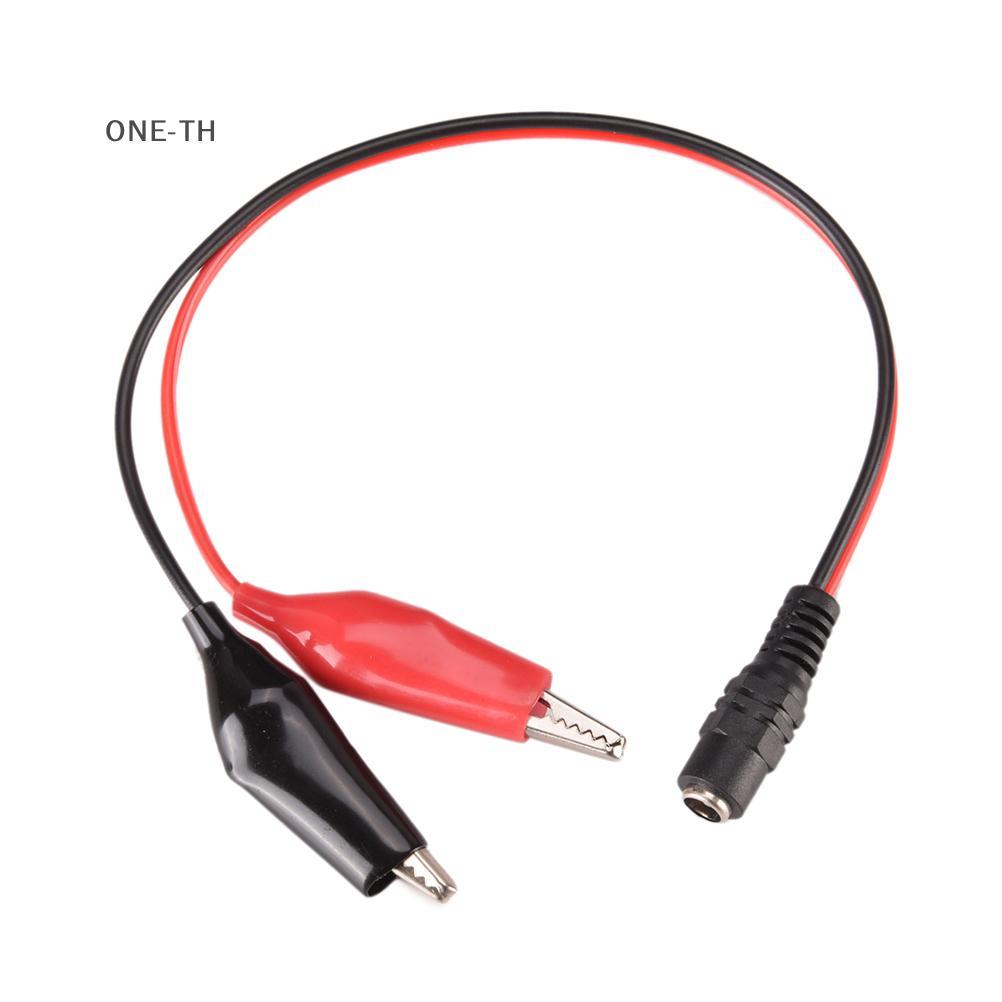 ONE-TH ขายร้อน DC 5.5 มม.x 2.1 มม.DC หญิง/ชาย Ja Connector 2 คลิปจระเข้สายไฟใหม่