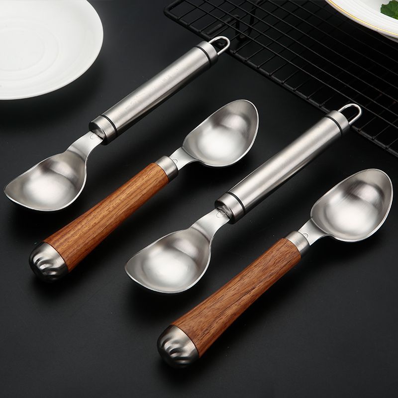 304 สแตนเลส Rosewood Handle Ice Cream Scoop Ice Cream Scoop Ball ผลไม้ แตงโม Scoop20260809