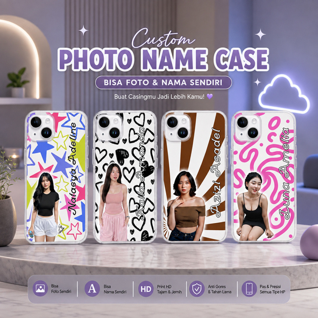 HP LORENACASE เคสโทรศัพท์แบบกําหนดเอง Photo & ชื่อสําหรับ POCO F8 PRO - F8 ULTRA - F7 - F7 PRO - F7 