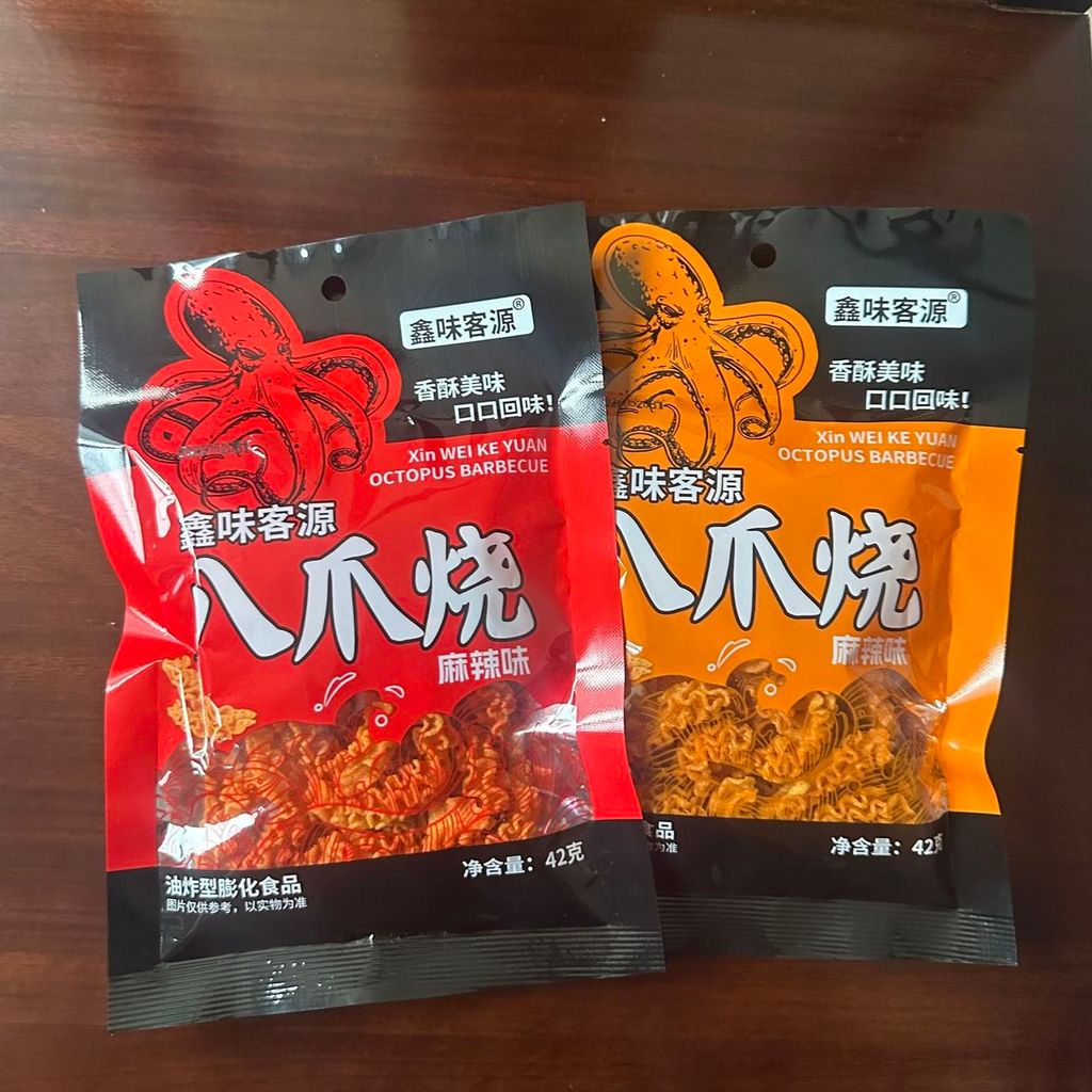 2026 สินค้าใหม่ Xinwei Keyuan Octopus ย่าง 40g ของว่างเผ็ด 8090 Leisure Nostalgic Food Snacks2026081