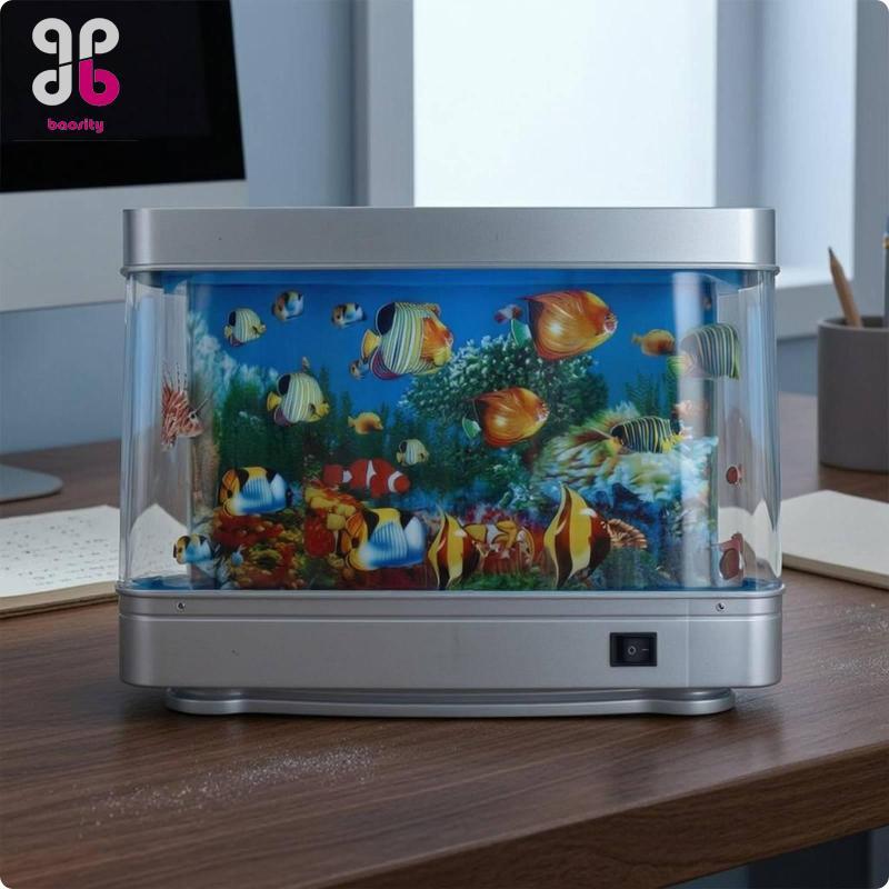 ความBaosity Desktop Aquatic Lamp LED Aquarium Lamp ตกแต่งบ้านจอแสดงผลส่องสว่างตกแต่ง