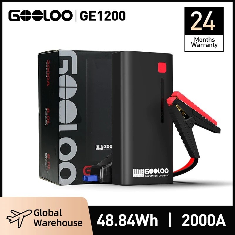 LH9F GOOO 12V ยานยนต์รถเริ่มต้นอุปกรณ์ 48.84Wh Powerbank ภายนอกแบตเตอรี่ Booster 2000A Super ความจุร