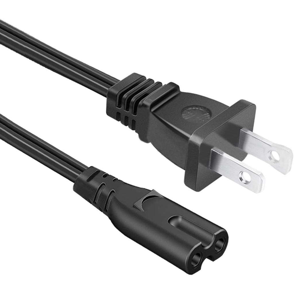 2 Prong สายไฟ 8.2ft สําหรับ Brother QL-720NW QL-800 QL-1050 QL-1060N QL-570 QL-580N QL-700 QL-710W เ