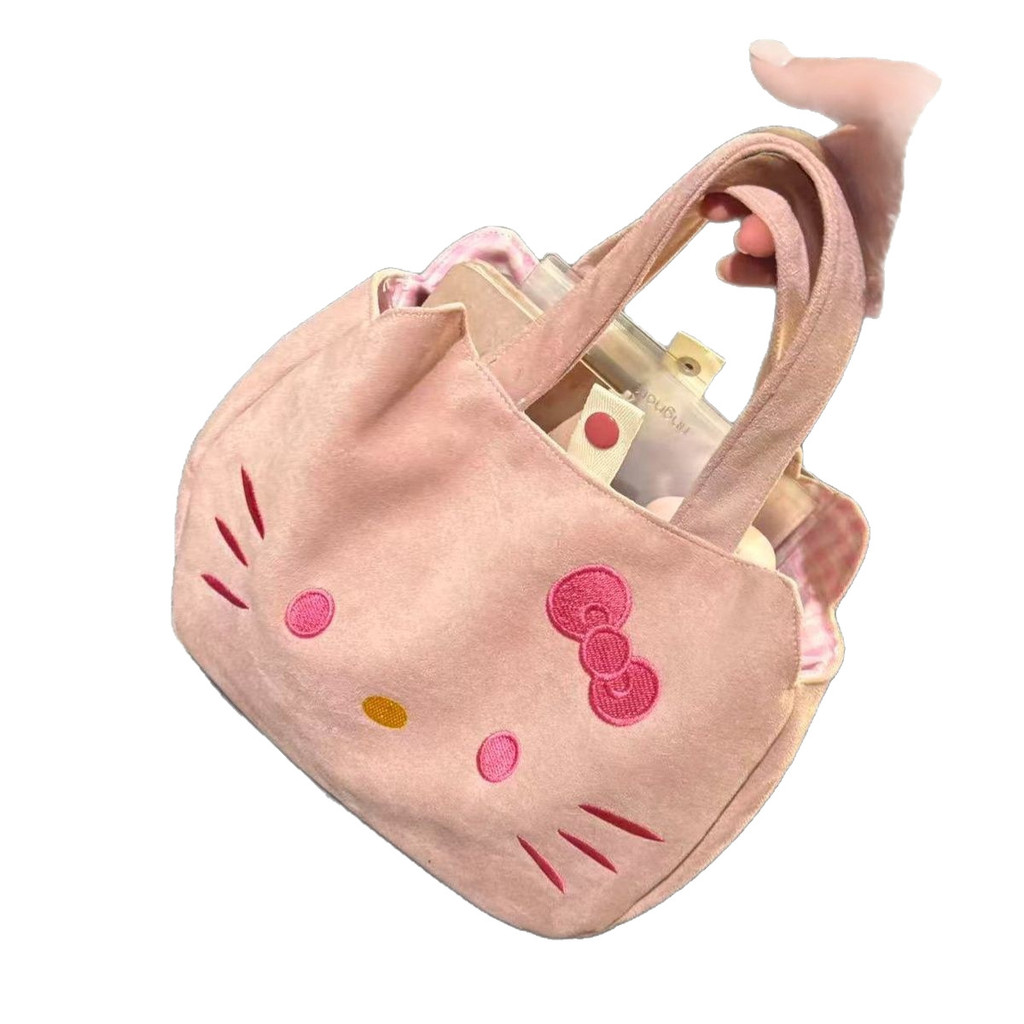 ปัก Tote Bag Commuter Handbag Small Bag Series All-Match Hand Special Pink Korean Korean Korean Vers