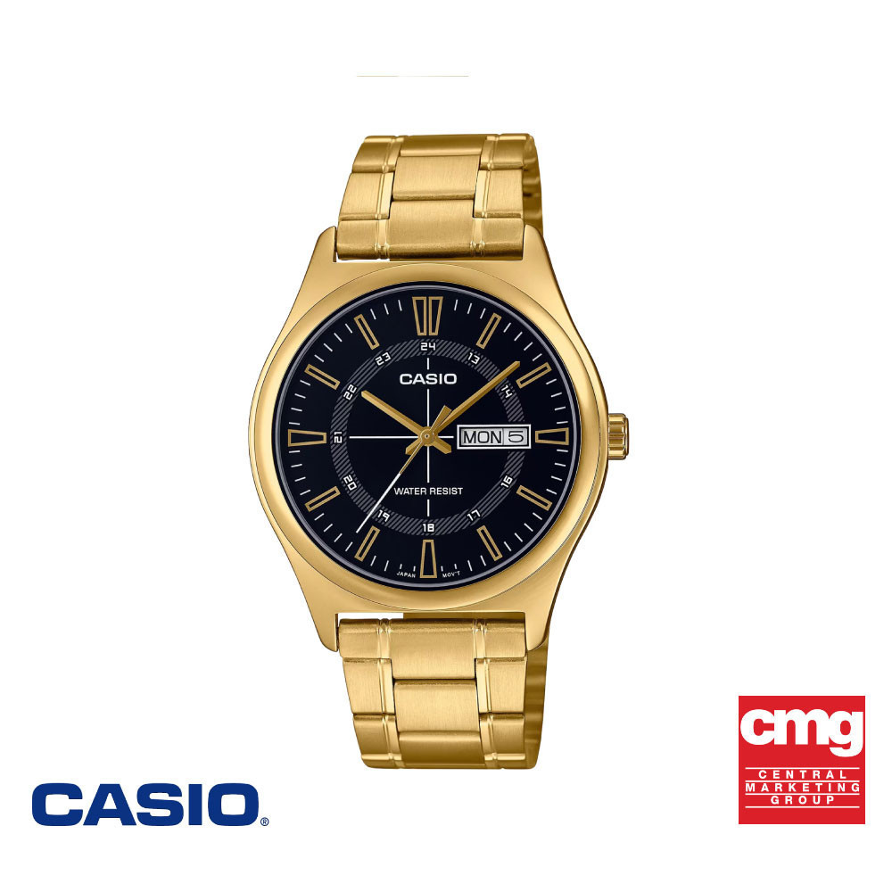 CASIO นาฬิกาข้อมือ CASIO รุ่น MTP-V006G-1CUDF วัสดุสเตนเลสสตีล สีทอง