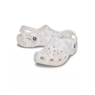 CROCS รองเท้าลำลองผู้ใหญ่ CLASSIC POP PETALS CLOG - CHALK/MULTI