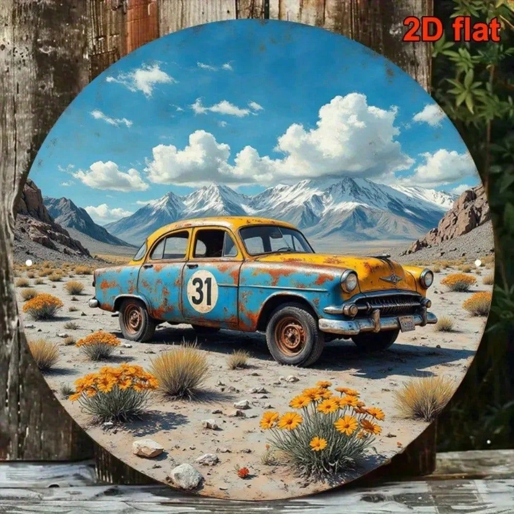 HELLOYOUNG Vintage Retro Classic Car Model Desk Decor Office Home Ornament