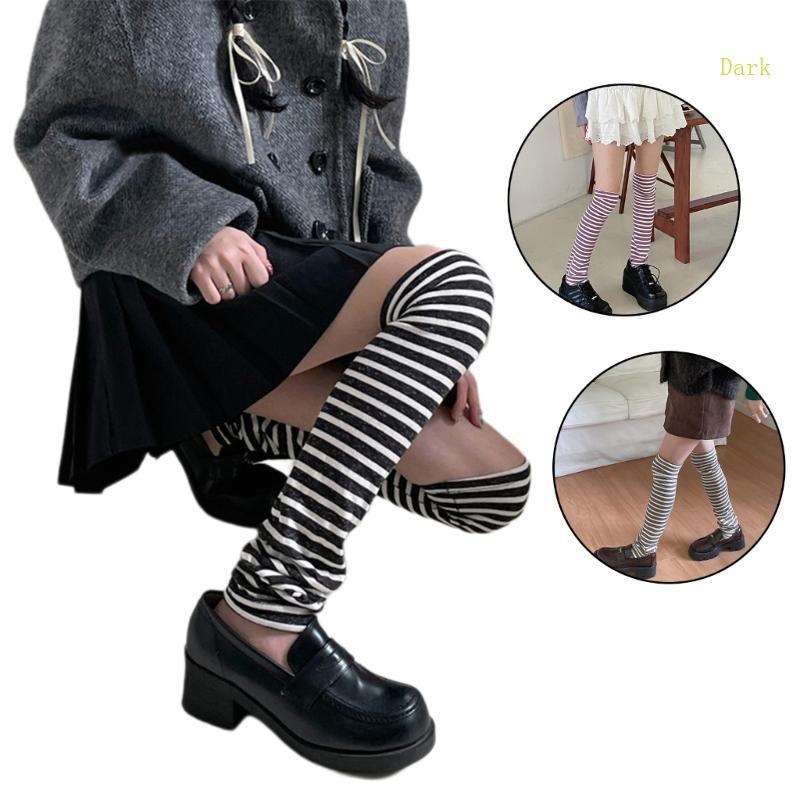 Dark Slip Warm Stockings Winter Ankle Bandage คอสเพลย์ Boot Calf Covers