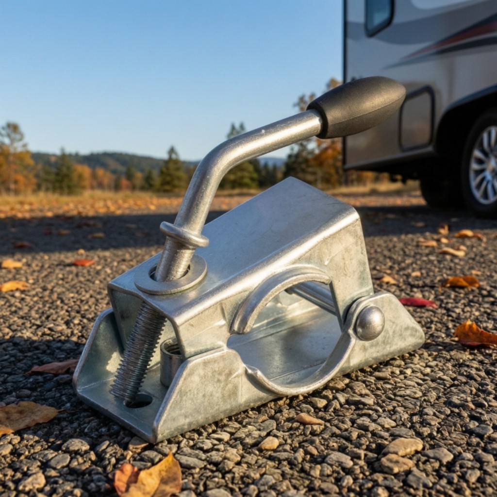 Trailer Jack Clamp Replacement Trailer Jack Bracket Clamp with Hand Lever Manual Hardware เข้ากันได้