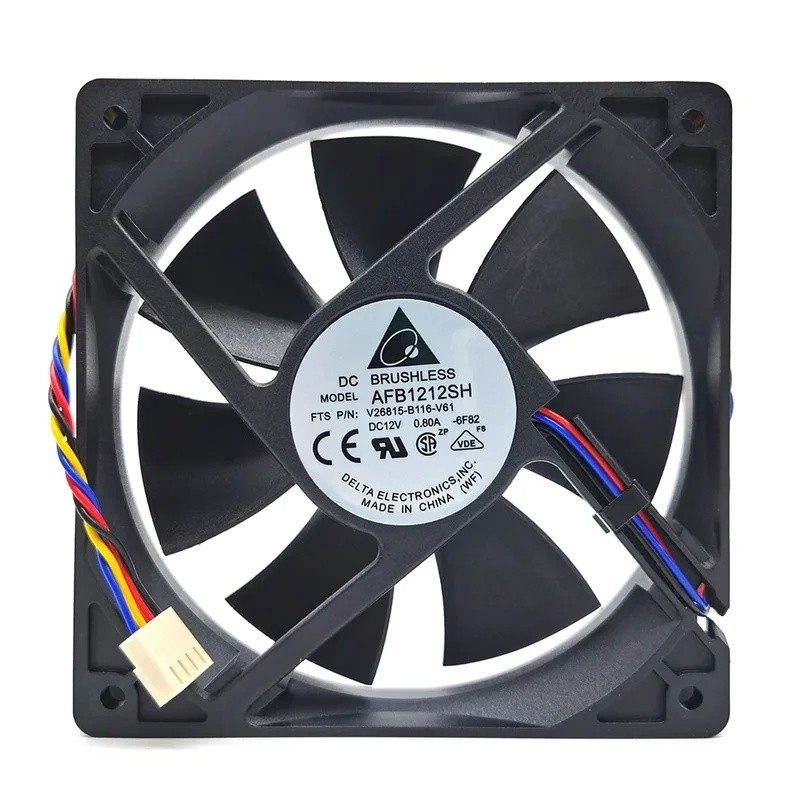 4 Pin สําหรับ delta AFB1212SH 12CM 1225 12025 120X120X25MM PWM 4 สาย DC 12V 0.80A พัดลมระบายความร้อน