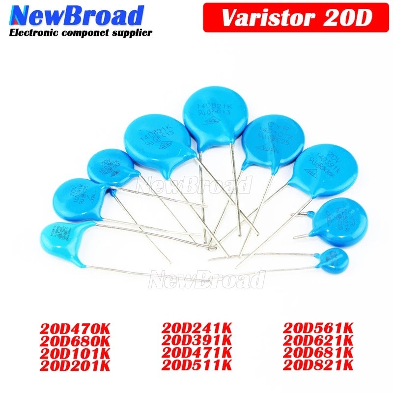 10PCS 20D101K 20D201K 20D241K 20D391K 20D470K 20D471K 20D511K 20D561K 20D621K 20D680K 20D681K 20D821