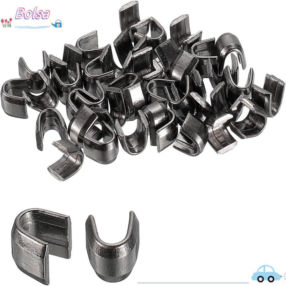BOLSA 100 ชิ้น U รูปร่างซิป Stopper, 0.2 * 0.16 นิ้ว U รูปร่างโลหะซิปด้านบน Stoppers, ไม่ง่ายที่จะทํ