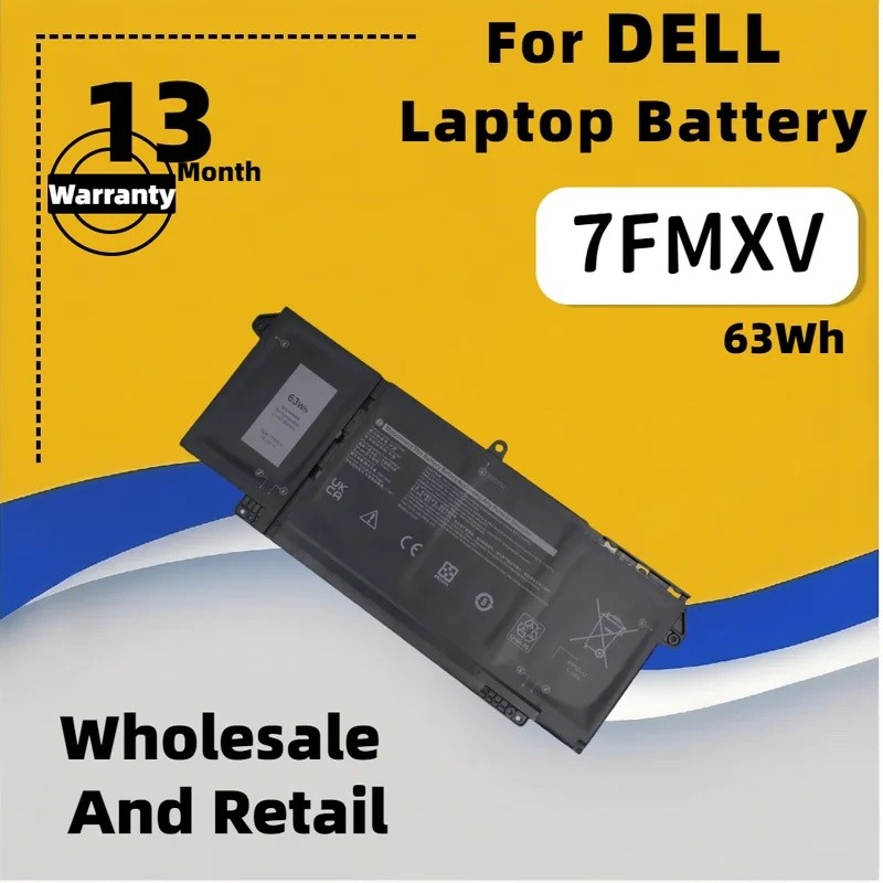FRLESUI 7FMXV 9JM71 แบตเตอรี่แล็ปท็อปสําหรับ DELL Latitude 5320 7320 7420 7520 Series HDGJ8 MHR4G TN