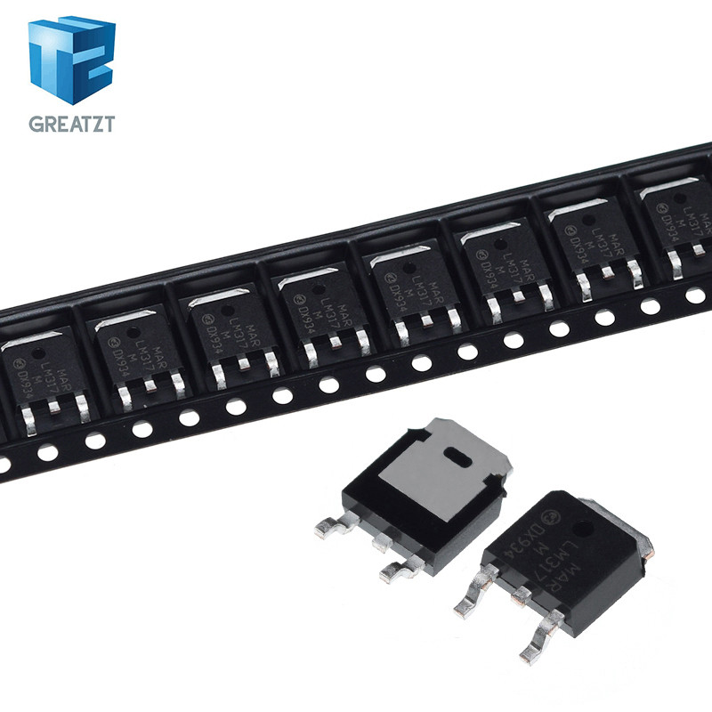 GREATZT 10/30PCS LM317M SOT252 LM317 TO-252 SOT LM317MDT-TR TO252 SMD ใหม่แรงดันไฟฟ้า IC