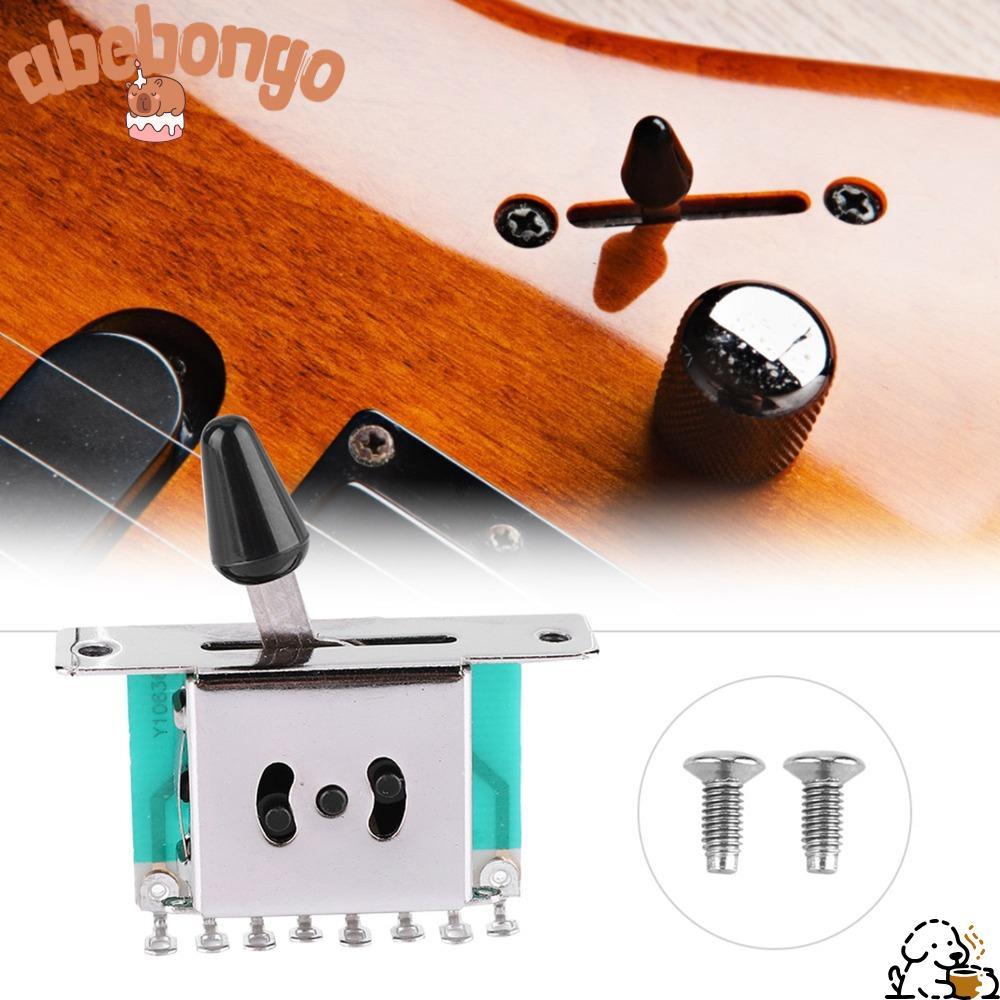 ABEBONGONY 5-Way Pickup Selector Switch,โลหะ 5-Wayตําแหน่งกีตาร์สวิทช์,Professional Silver Guitar To