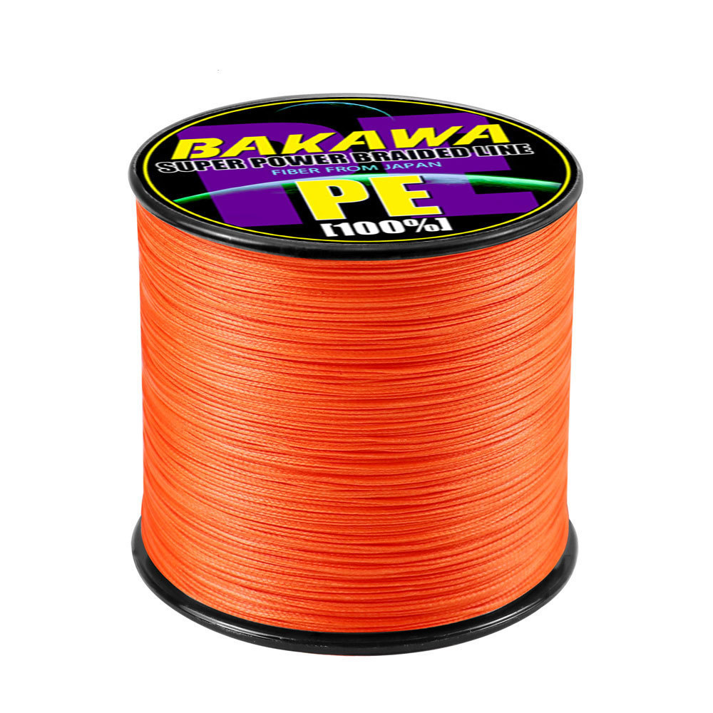 BAKAWA 500M 4X สายตกปลาแบบถักสําหรับ Ocean Lake และ River Angling เหยื่อตกปลา