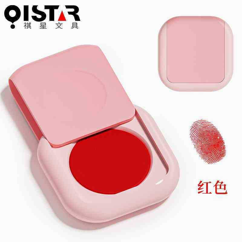 New Product#Portable fingerprint ink pad, high-definition, quick-drying, red, blue, black, press-on,