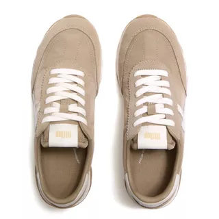 FITFLOP RETRO-Q FF FABRIC/SUEDE รองเท้าผ้าใบผู้หญิง รุ่น A5P-E08 สี BEIGE