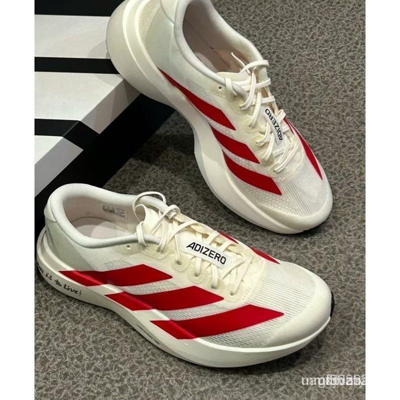 AdizeroEvoSL รองเท้าวิ่งสีแดงและสีขาวสําหรับผู้ชาย F4SZ OQ7N
