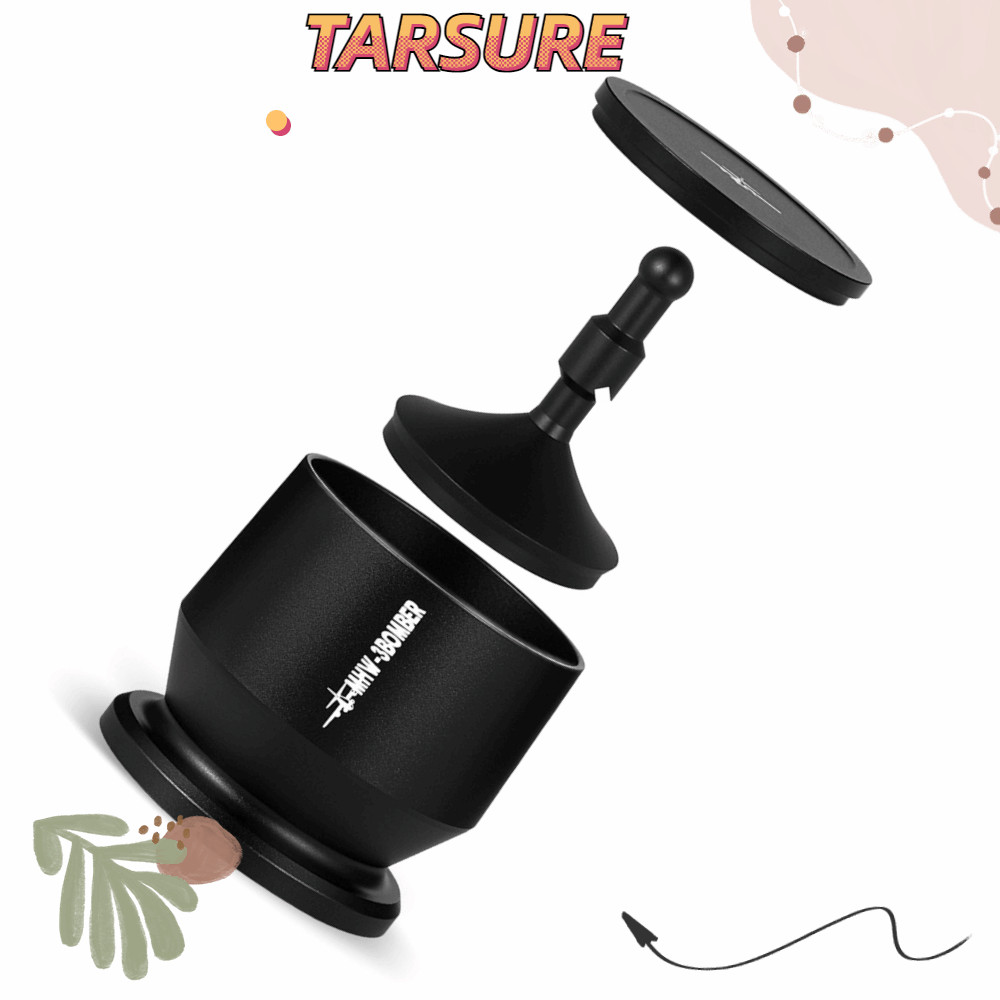 TARSURR กาแฟ Dosing ถ้วย, Aluminium Alloy พร้อม Dosing แหวน Blind Shaker, สีดํา Portafilter ผู้ถือกด