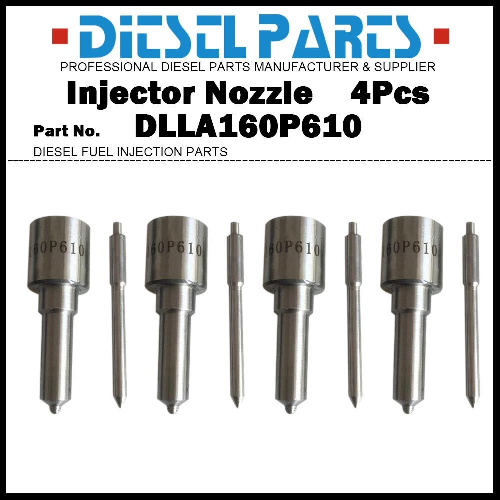 4 ชิ้นดีเซลหัวฉีดน้ํามันเชื้อเพลิงหัวฉีดเคล็ดลับ DLLA160P610 สําหรับ Mitsubishi Fuso 4D33 4D34 ME014