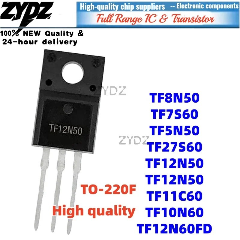 1-5PCS TF10N60 TF11C60 TF5N50 TF7S60 TF8N50 TF27S60 TF12N60FD TF12N50 TO-220F ขายส่ง Field Effect ทร