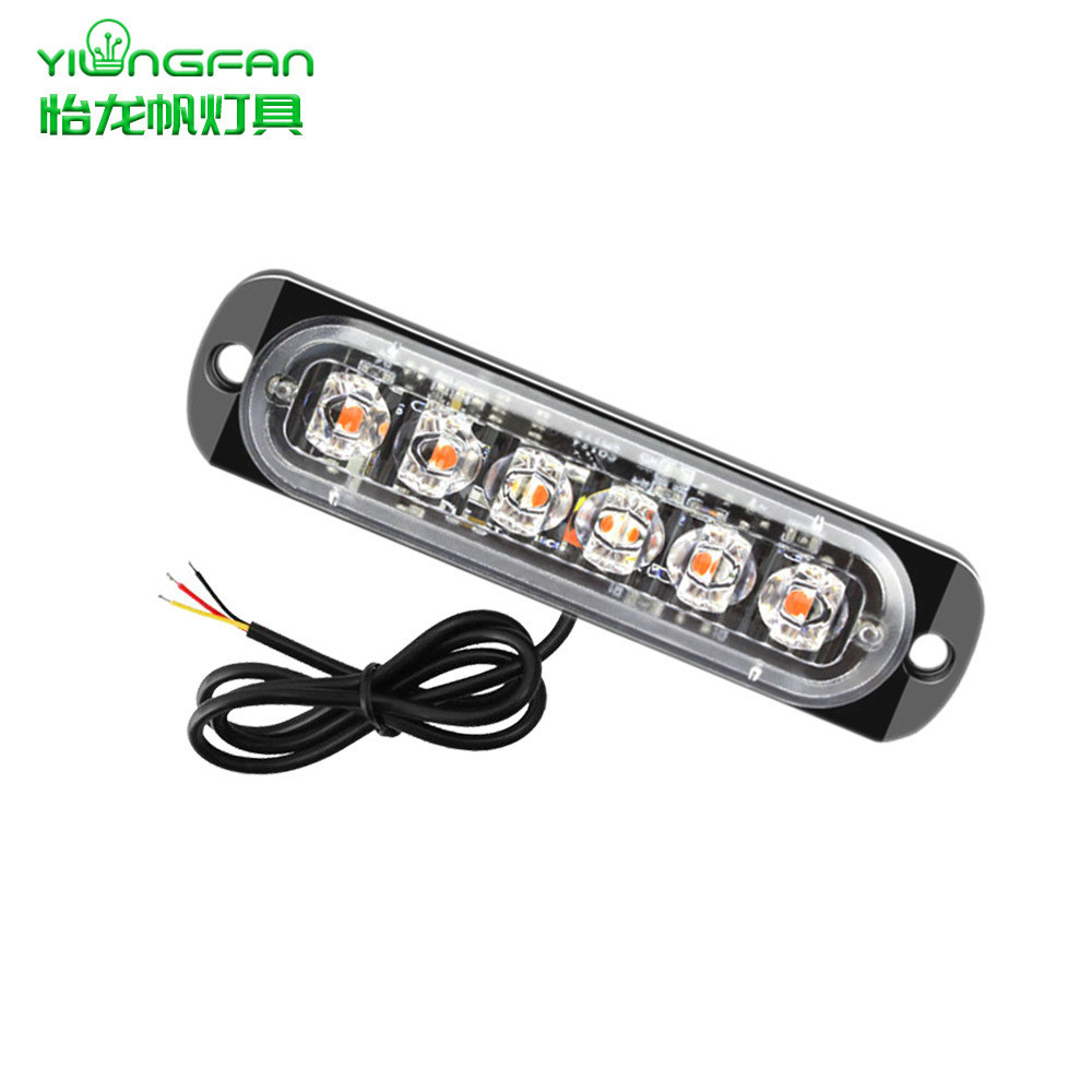 6LED Strobe Light 6LED WARNING Light Strobe Light WARNING LIGHTS เหมาะสําหรับรถบรรทุกใช้