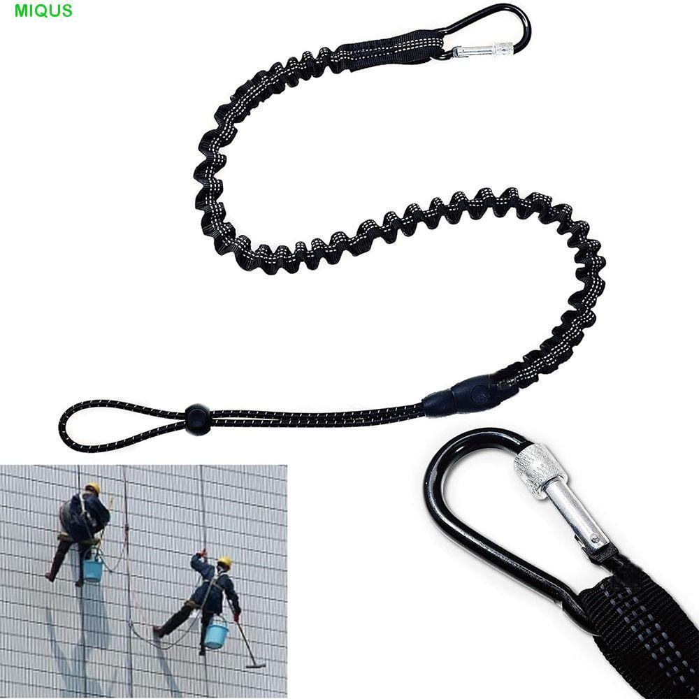 MIQUS เครื่องมือ Lanyard พร้อมสายหัวเข็มขัด, ขยายแบบพกพาคลิป Bungee Cord, สกรูที่ทนทานล็อค Carabiner