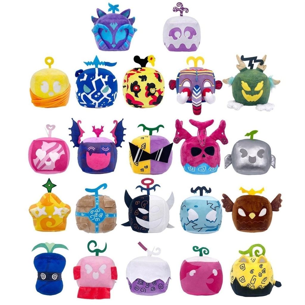 Blox fruits Game Merchanded Devil Fruit Fruit Fruit Fruit Box Leopard Print Doll Plush Toy