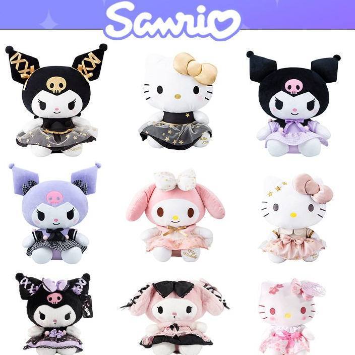 ตุ๊กตาขนนุ่ม ตุ๊กตา Sanrio ของแท้ Kuromi Series ตุ๊กตาตุ๊กตา Kuromi HelloKitty ตุ๊กตาของเล่นของขวัญข