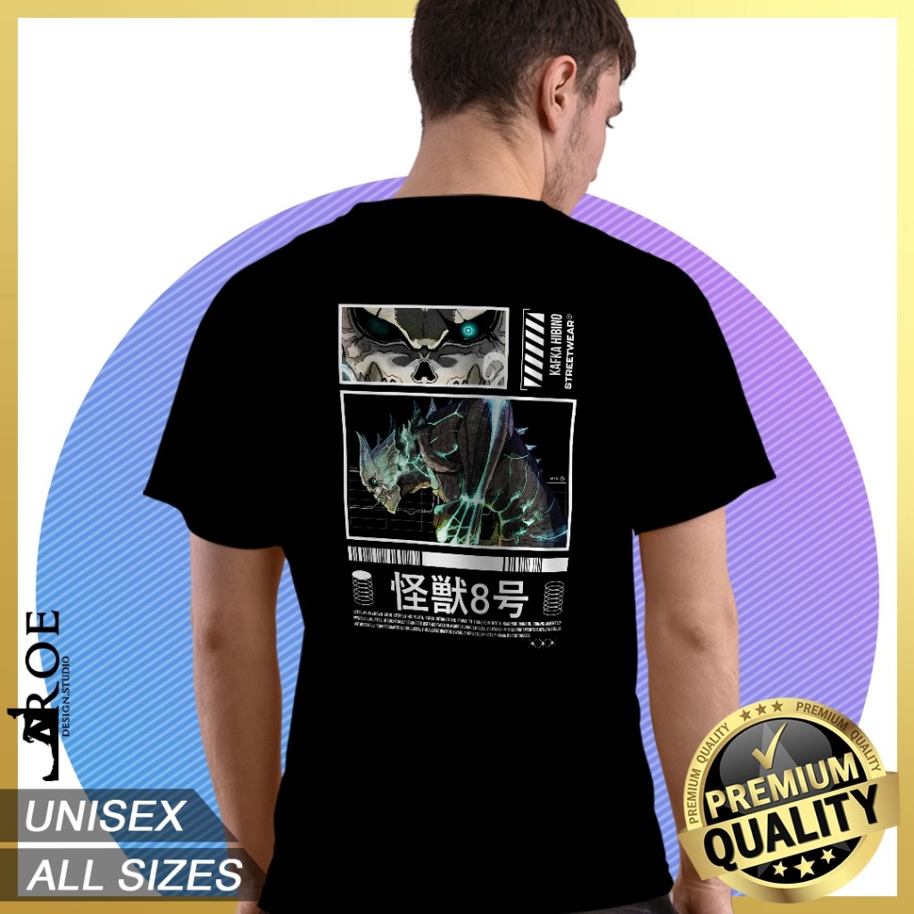 Baju KAIJU NO. 8 ANIME Unisex + Plus Size