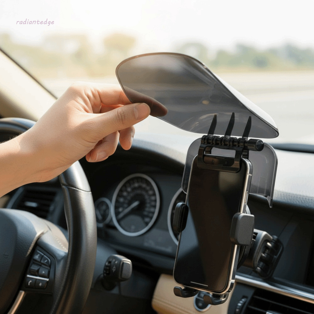 RADIANT Sun Hat Style Phone Mount Sun Shade, Clip on Rainproof Mobile Phone Accessories Adjustable A