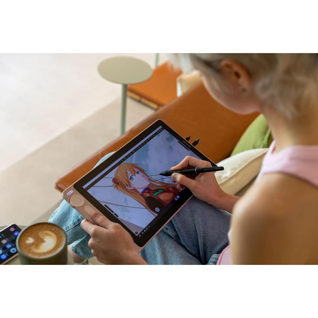 Huion Kamvas 13 Gen 3 (GS1333) จอภาพปากกา, สีชมพูซากุระ พร้อมขาตั้งปรับได้