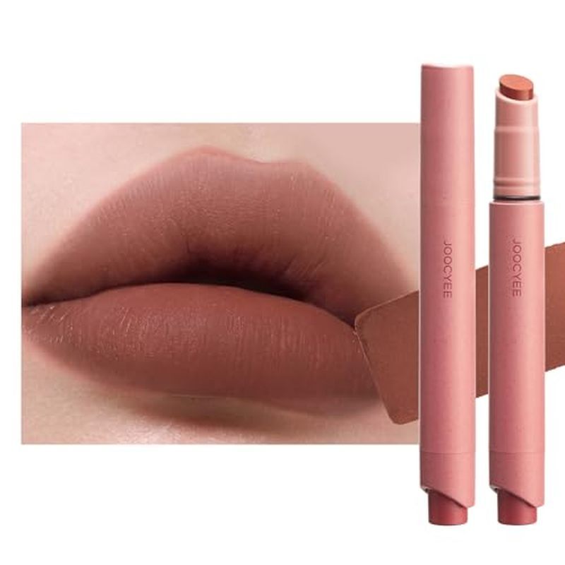 Joocyee Velvet Rouge Matte Lipstick Pencil Lightweight Grey Pink