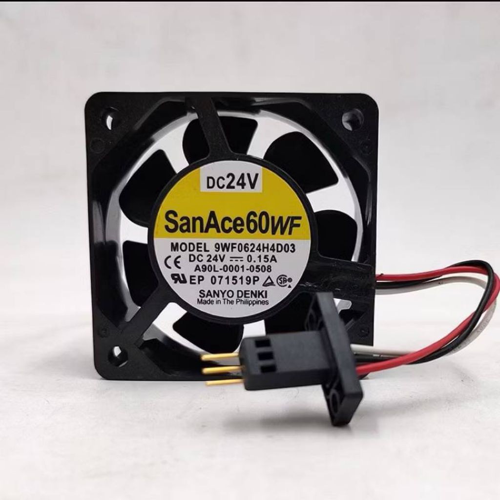 พัดลม ขนาด 60*60 SanAce60WF MODEL 9WF0624H4D03 C C DC 24V : 0.15A NEP 071519P A90L-0001- 0508 พัดลม2