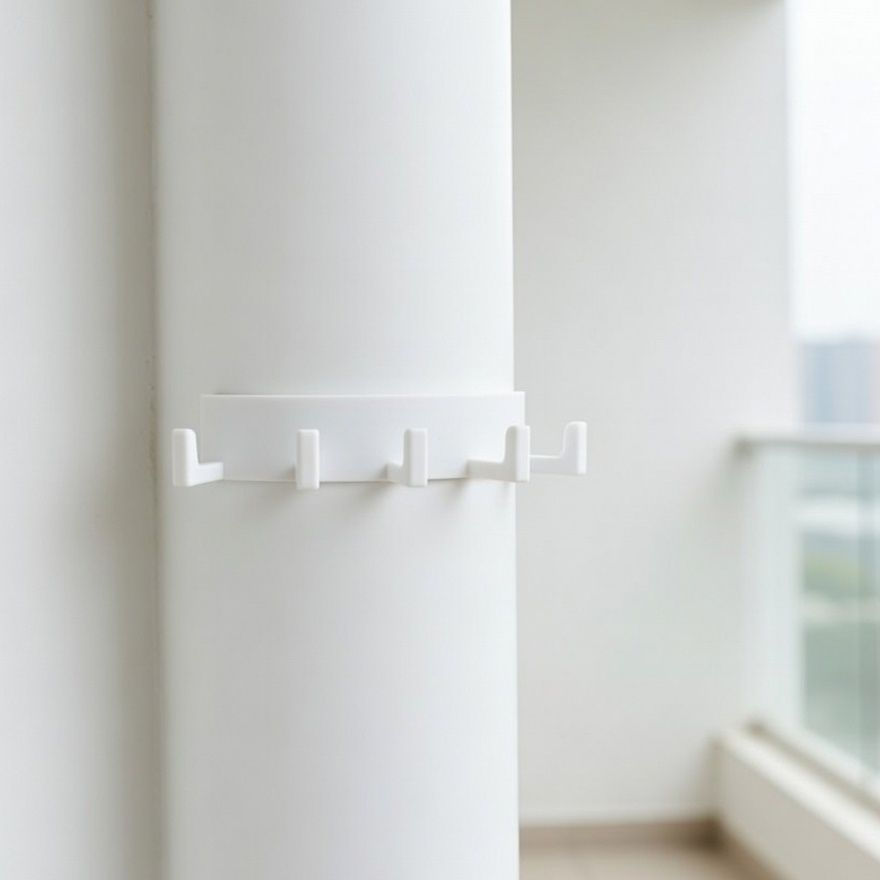 No new product universal nano pipe without hooks pvc Punching12y Kitchen water pipes, adhesive hooks