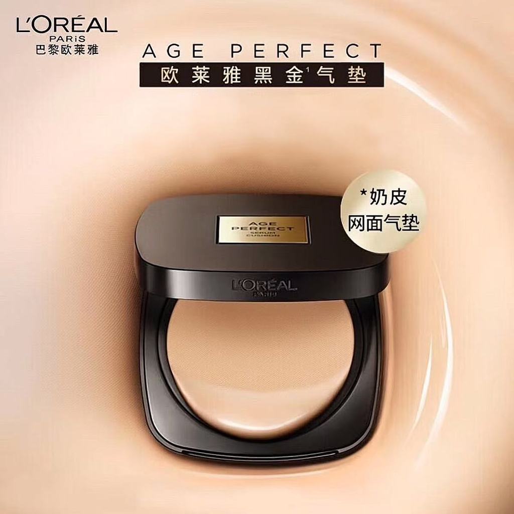 LOreal Black Gold Cushion ครีมกันแดดคอนซีลเลอร์ติดทนนาน Non-Take-Off Liquid Foundation Brightening M