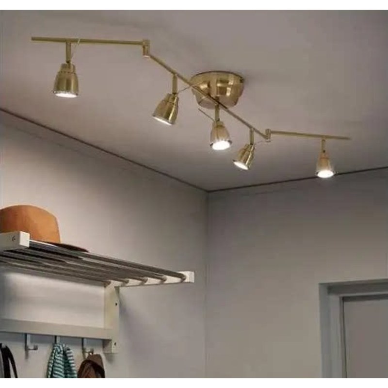 ตัวแทนจัดซื้อสินค้าในประเทศของ IKEA โคมไฟเพดาน Baromit แบบสปอตไลท์ 5 หัว โคมไฟรางแบบนอร์ดิกเคลือบนิก