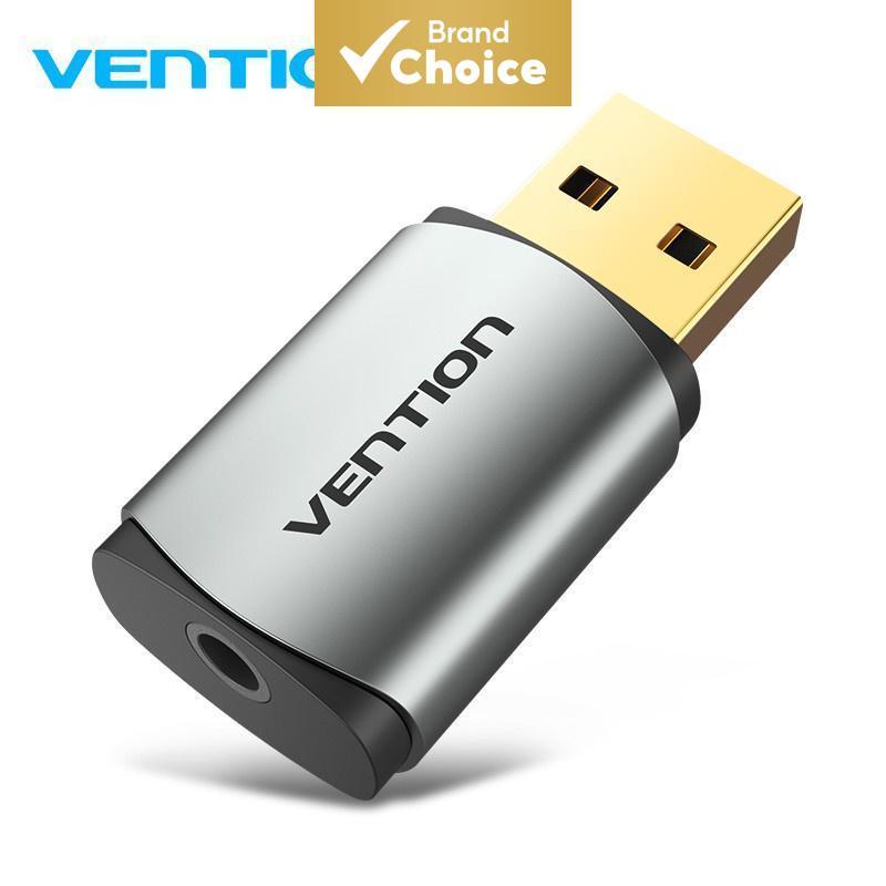 การ์ดเสียง USB ภายนอก Vention อะแดปเตอร์แปลงสัญญาณเสียงแจ็ค 3.5 มม. สําหรับอุปกรณ์ต่อพ่วงหูฟัง