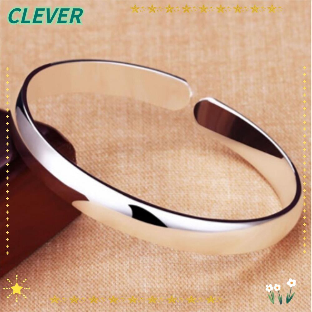 CLEVER กําไลข้อมือเงินผู้หญิงงานแต่งงานปรับได้