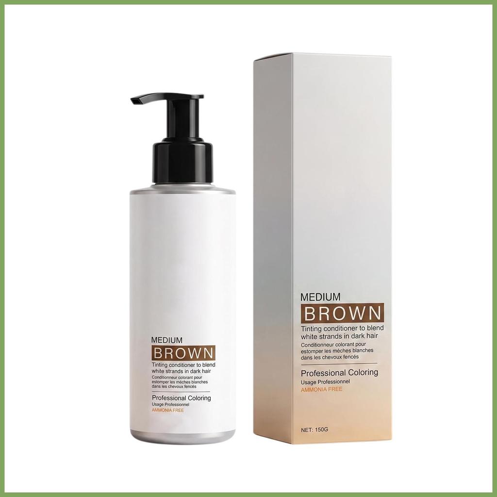 สีเทาครอบคลุมย้อมผม 150 กรัมสีน้ําตาลผม Root Touchup Agent สีเทาคอนซีลเลอร์ Dye สําหรับผู้ชายผู้หญิง
