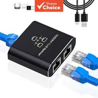 ตัวแยกเครือข่าย ฮับความเร็ว 1 Gbps 1 ออก 2 อะแดปเตอร์ RJ45 ตัวแปลงกิกะบิต Ethernet 8P8C สําหรับกล่องรับสัญญาณอินเทอร์เน็ต ตัวขยายปลั๊กพ่วงแบบเสียบใช้งาน