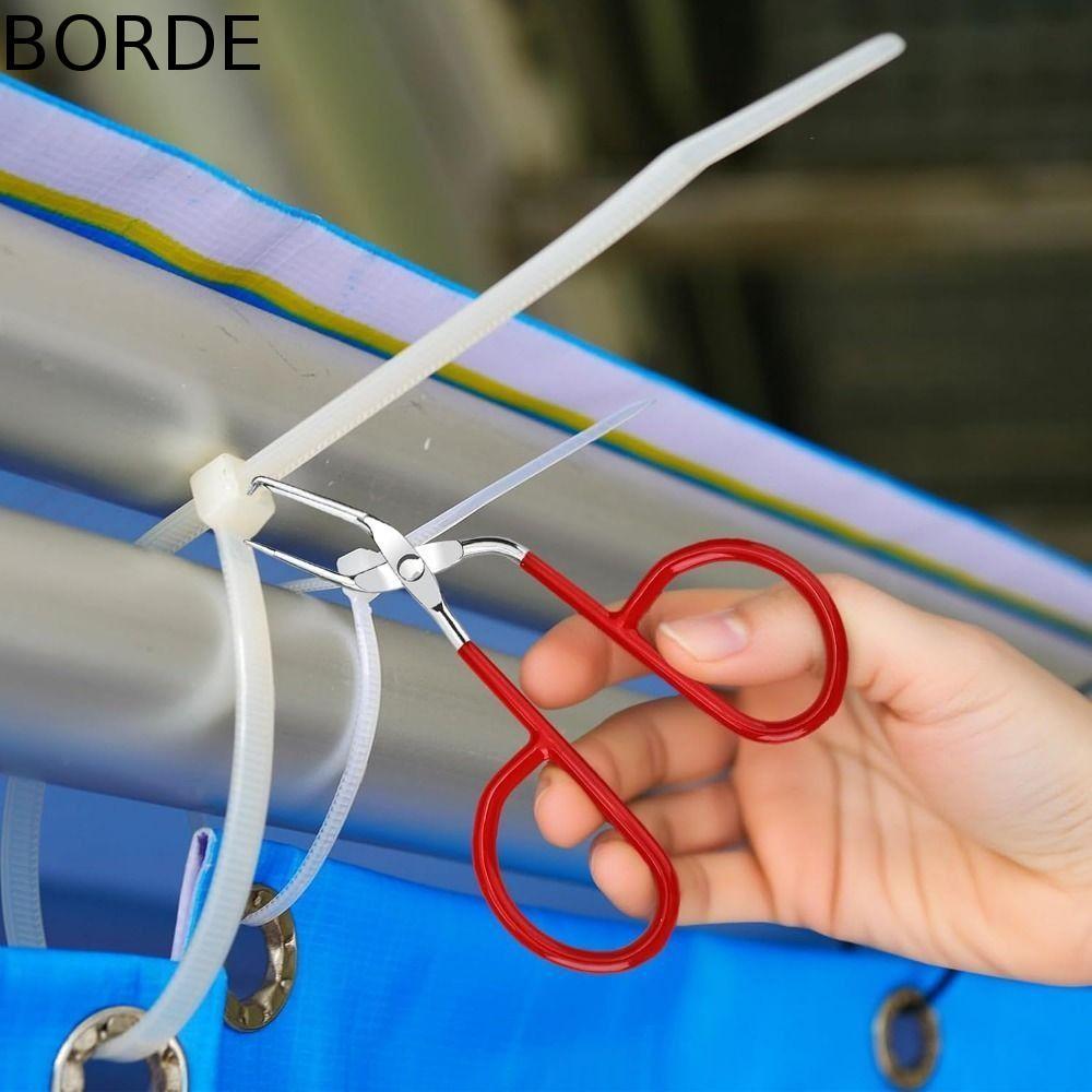 BORDE Cable Tie Opener, สแตนเลสซิลิโคน Handle Zip Tie Remover, Zip Tie Tool Reusable Compact Bent Ti