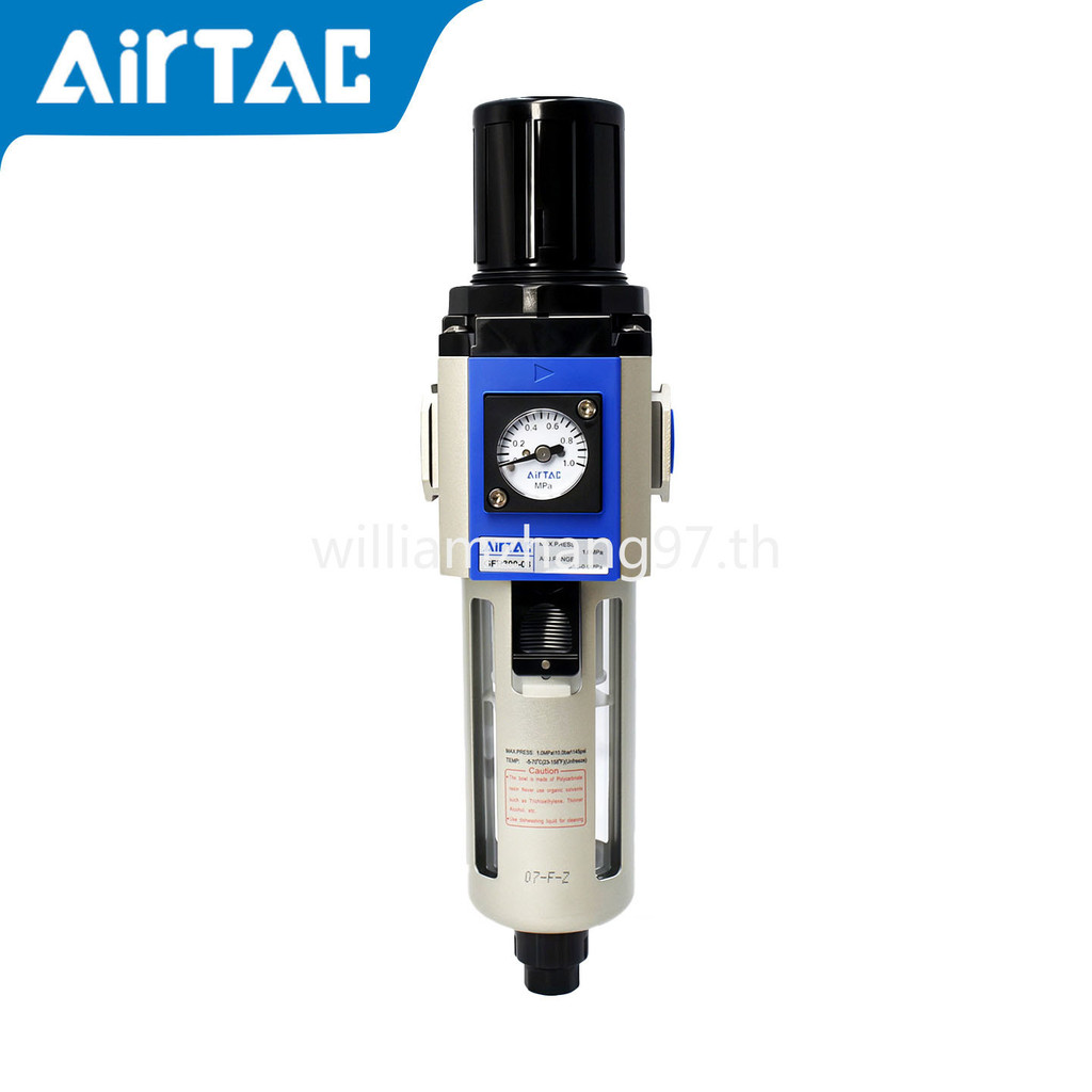 AIRTAC Single Unit Air Source Treatment Filter Regulator GFR200-08 / GFR300-10 / GFR400-15 / GFR600-